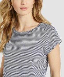 Khujo BABSI - Camiseta Estampada - Weiß Blau Gestreift, Mujer -Ofertas KHUJO Tienda acb1de9a066e4062ab94f784b8c612d5