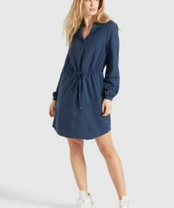 Khujo SORELTA - Vestido Informal - Dunkelblau, Mujer -Ofertas KHUJO Tienda adde3d06498b4ab49531196db8030904
