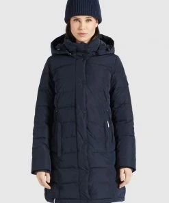 Khujo DELINAS2 - Abrigo De Invierno - Dunkelblau, Mujer