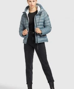 Khujo LOVINA2 SHINE - Chaqueta Fina - Blaugrau, Mujer -Ofertas KHUJO Tienda ae9585072bfb439c8fe1c0b7d2cd290d