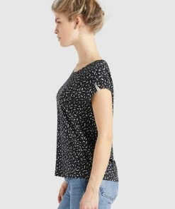Khujo TALAJA - Camiseta Estampada - Schwarz-weiß Gemustert, Mujer -Ofertas KHUJO Tienda b0c116cc253741b294592e8a6478df94