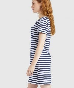 Khujo VAISHALI - Vestido Ligero - Blau Gestreift, Mujer -Ofertas KHUJO Tienda b297f94f4c0b4a598f51d097fab863e7