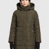 Khujo DELINAS2 - Abrigo De Invierno - Dunkeloliv, Mujer