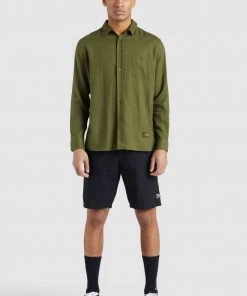 Khujo BRODY - Camisa - Green, Hombre