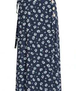 Khujo HEPKE - Falda Acampanada - Blau-weiß Geblümt, Mujer -Ofertas KHUJO Tienda bdf6bd7f7d884d81bcc1b866a5c8f968