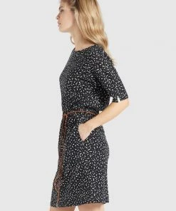 Khujo GABY - Vestido Ligero - Schwarz-weiß Gemustert, Mujer -Ofertas KHUJO Tienda be1d41f7ff1049ea94c8094cda20cdf7