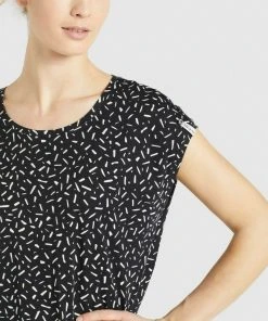 Khujo TALAJA - Camiseta Estampada - Schwarz-weiß Gemustert, Mujer -Ofertas KHUJO Tienda be50dd1e5dd143e0b0d46119d34b0e9a