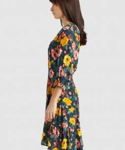 Khujo SAVORY - Vestido Informal - Multi-coloured, Mujer -Ofertas KHUJO Tienda be6ec637e3fd46ae841fb402414b0a07