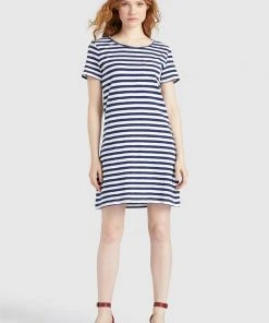 Khujo VAISHALI - Vestido Ligero - Blau Gestreift, Mujer -Ofertas KHUJO Tienda c043791a433544daa44ed6d8429768e4