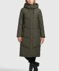 Khujo SONJE3 - Abrigo De Invierno - Dunkeloliv, Mujer