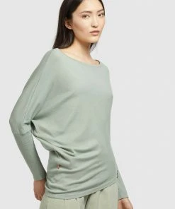 Khujo SHEA - Jersey De Punto - Mintgrün, Mujer -Ofertas KHUJO Tienda c2b47e539b6a43baa6f6d9bb9256b8ed