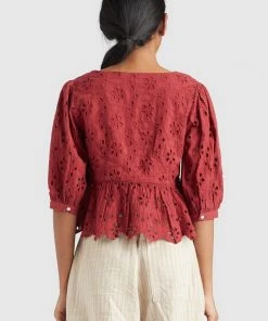 Khujo GALILEA - Blusa - Rotbraun, Mujer -Ofertas KHUJO Tienda c3b9e45cca504fcdba4fc2d125a635f6