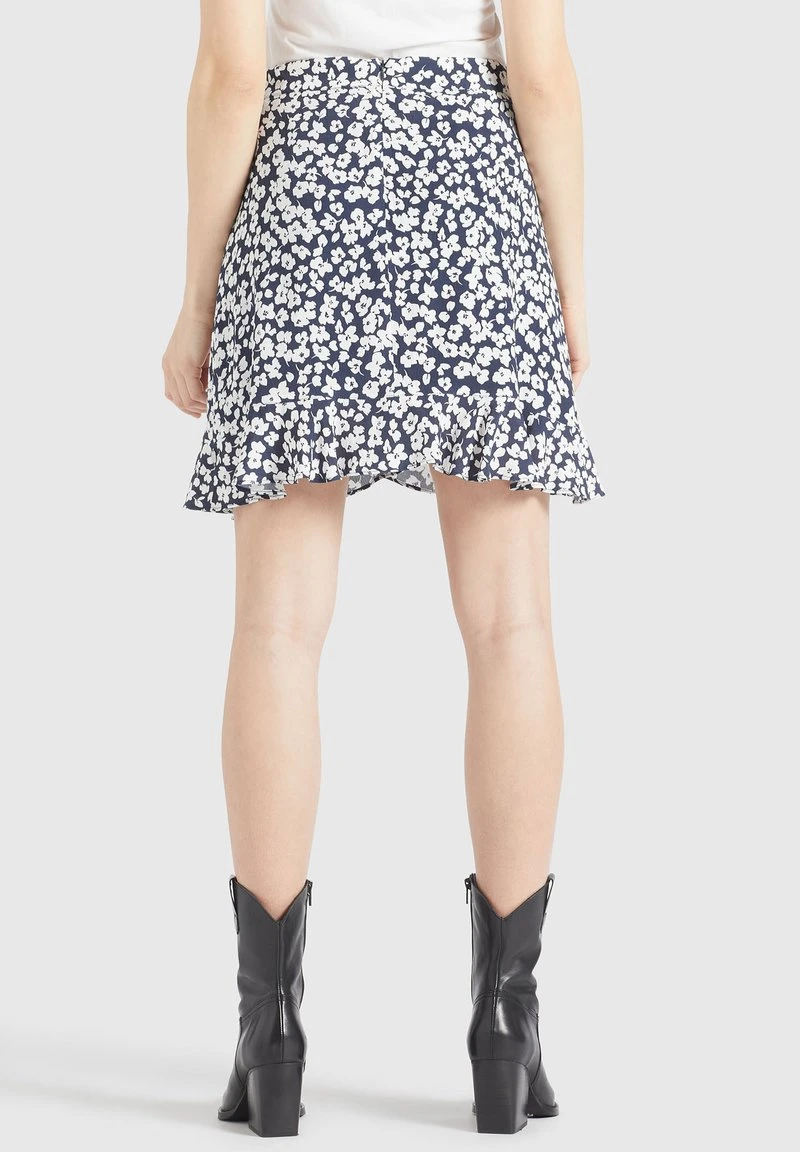 Khujo UNDINE - Falda Acampanada - Dunkelblau-weiß Geblümt, Mujer 3 Khujo UNDINE - Falda Acampanada - Dunkelblau-weiß Geblümt, Mujer - Imagen 3