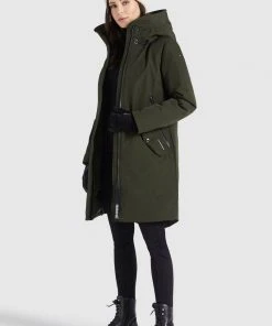 Khujo CHARLYN2 - Abrigo De Invierno - Dunkeloliv Polyester, Mujer -Ofertas KHUJO Tienda c7feab0d6aeb4b0ea8b4e7b9d204c0cd