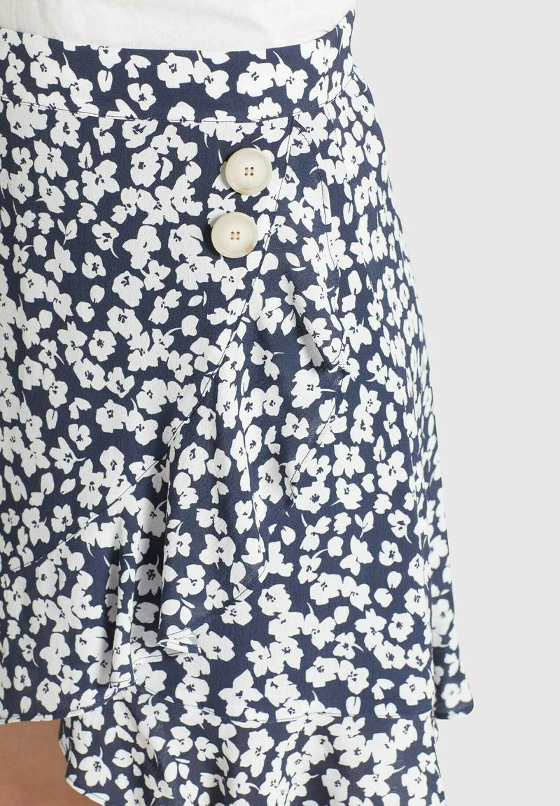 Khujo UNDINE - Falda Acampanada - Dunkelblau-weiß Geblümt, Mujer 4 Khujo UNDINE - Falda Acampanada - Dunkelblau-weiß Geblümt, Mujer - Imagen 4