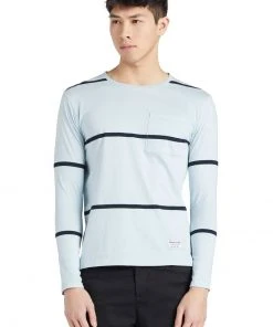 Khujo LUCIAN - Camiseta De Manga Larga - Light Blue, Hombre