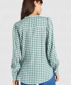Khujo DAMINA - Blusa - Green/white, Mujer -Ofertas KHUJO Tienda ce4a0d9bd5c443a99b772026867f775e