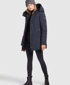 Khujo KANDA - Abrigo De Invierno - Dark Blue, Mujer -Ofertas KHUJO Tienda cecda203005848e18462542180ef38a1