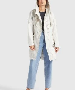 Khujo ZARIA - Parka - Beige/off White, Mujer -Ofertas KHUJO Tienda d129bf5f951f4323bebba2df23e88fd1