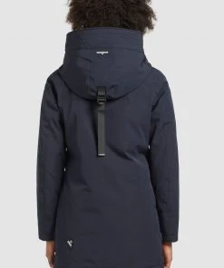 Khujo VIONA2 - Abrigo De Invierno - Dunkelblau, Mujer -Ofertas KHUJO Tienda d353ac88877847a5a9817eea8f18c681