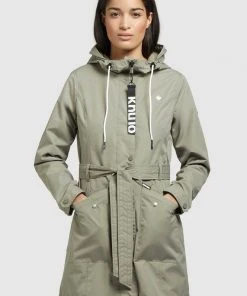 Khujo LAUREN - Gabardina - Graugrün, Mujer