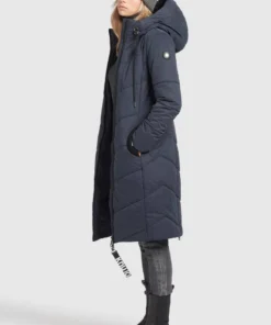 Khujo ARIBAY PEACHED - Abrigo De Invierno - Dunkelblau, Mujer -Ofertas KHUJO Tienda d72c8ac52cad4c6d827e63716bf35a09