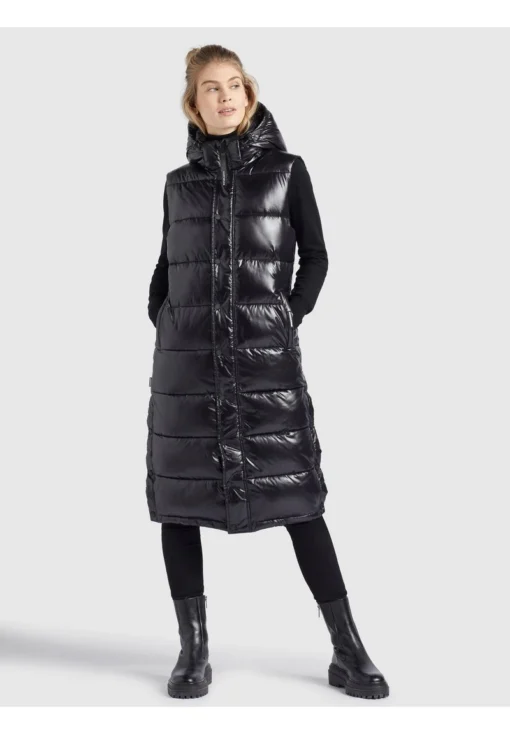 Khujo MAGNETA SHINY - Chaleco - Schwarz, Mujer -Ofertas KHUJO Tienda df2494fe45874d059fa282d8ec488cec