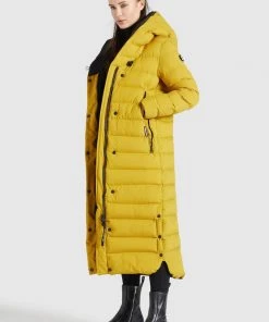Khujo DIWANA MATT - Abrigo De Invierno - Gelb, Mujer -Ofertas KHUJO Tienda e040945d928b47b8b7078e56dcde0ee1