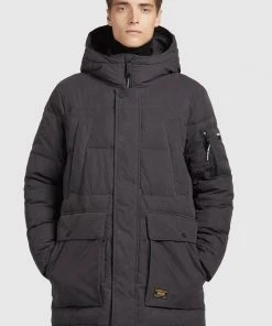 Khujo SHANCK - Abrigo De Invierno - Dunkelgrau, Hombre