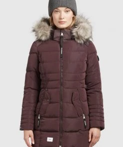Khujo AMARAY2 - Abrigo De Invierno - Weinrot, Mujer