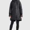 Khujo MANTEL TOPSY2 - Abrigo De Invierno - Schwarz Weiß Meliert, Mujer