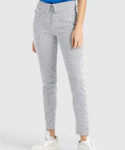 Khujo EAST - Vaqueros Slim Fit - Blue/white, Mujer