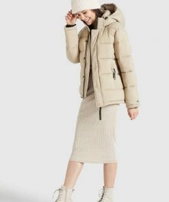 Khujo GERDA MATT - Chaqueta De Invierno - Beige, Mujer -Ofertas KHUJO Tienda ea350d7245f94bb9bdb253fb7c3ea4e4