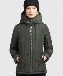 Khujo TWEETY PRIME5 LIGHT - Chaqueta De Entretiempo - Dunkelgrün, Mujer