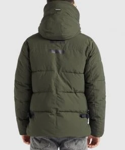 Khujo BARAT - Chaqueta De Invierno - Dunkelgrün, Hombre -Ofertas KHUJO Tienda eb271879621b41b094bf4209e8706df1