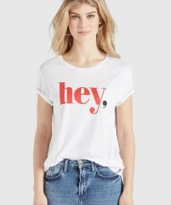 Khujo BANANI HEY - Camiseta Estampada - Weiß, Mujer -Ofertas KHUJO Tienda f043781b8f0a4371b4c59196005414c0