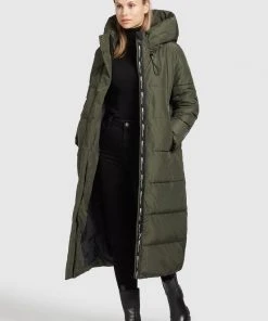 Khujo SOULANI - Abrigo De Invierno - Dunkeloliv, Mujer -Ofertas KHUJO Tienda f21ba3bc927b40a4bba09a322bb5f1c9