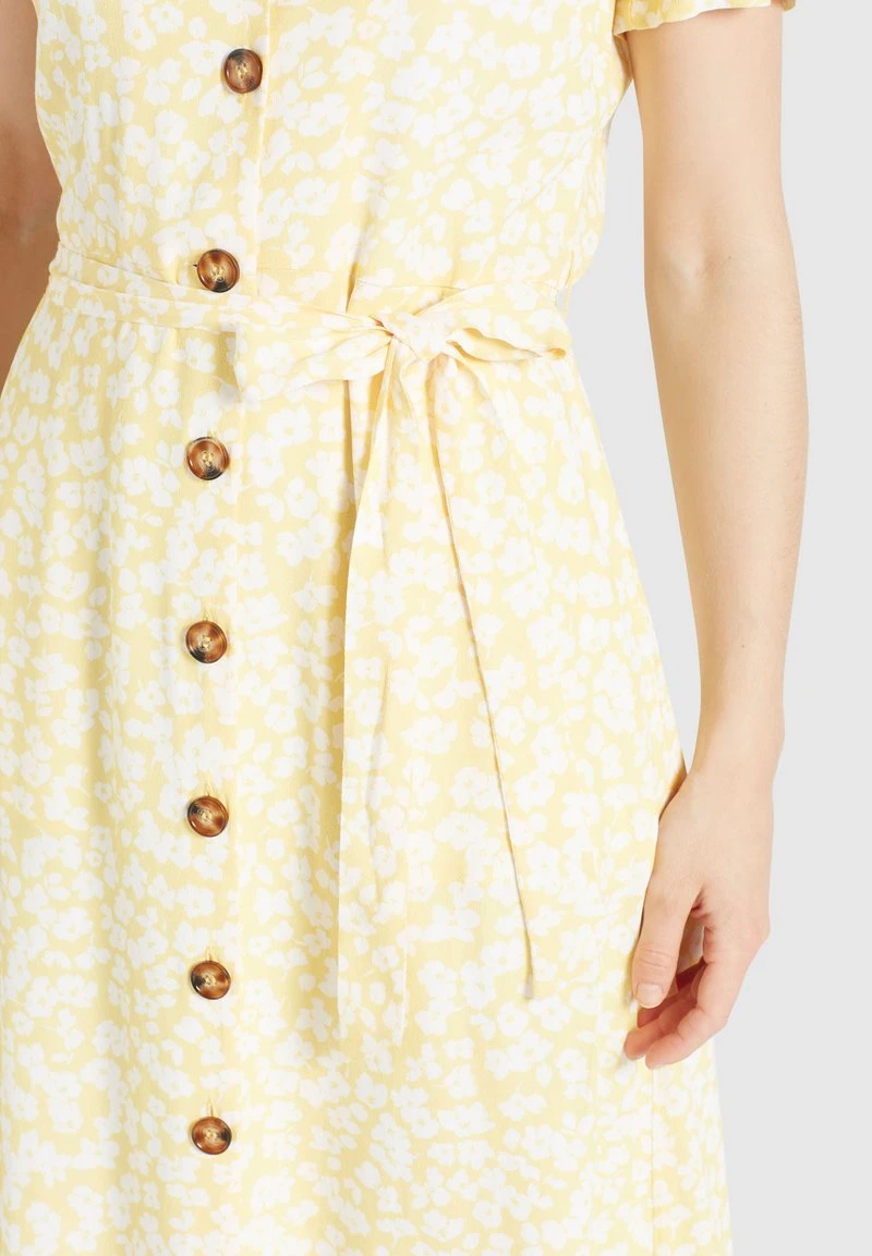 Khujo GOYA - Vestido Camisero - Gelb-weiß Geblümt, Mujer 7 Khujo GOYA - Vestido Camisero - Gelb-weiß Geblümt, Mujer - Imagen 7