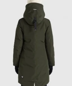 Khujo CHARLYN2 - Abrigo De Invierno - Dunkeloliv Polyester, Mujer -Ofertas KHUJO Tienda f29399c69bfa417cba0c468cee88fc1a