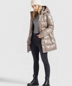 Khujo WENCKE SHINY - Abrigo De Invierno - Taupe Glänzend, Mujer 5 Khujo WENCKE SHINY - Abrigo De Invierno - Taupe Glänzend, Mujer -Ofertas KHUJO Tienda f3a510071c7d41a09a00b8b611094b6f