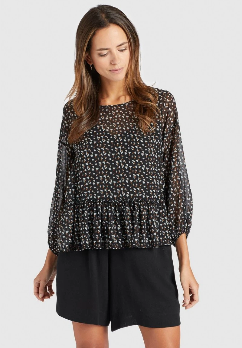 KLEMENTINA - Blusa - black/blue Khujo KLEMENTINA - Blusa - Black/blue, Mujer -Ofertas KHUJO Tienda f5bbdc3d6c994e2e8637e675539a091f