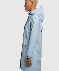 Khujo ODELIE - Impermeable - Hellblau, Mujer -Ofertas KHUJO Tienda fbaad5ff4a1e4fdfb664473f8b694e5b