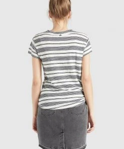Khujo MATAMA - Camiseta Estampada - Naturweiß-dunkelblau Gestreift, Mujer -Ofertas KHUJO Tienda fbc7dc82183745c4be545acb05ded29a
