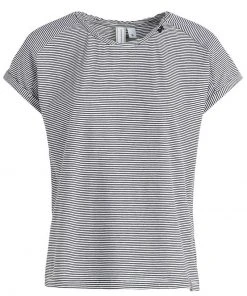 Khujo BABSI - Camiseta Estampada - Schwarz Weiß Gestreift, Mujer -Ofertas KHUJO Tienda fc7e1d0c0ba34fc2a396cba5fc3e3105