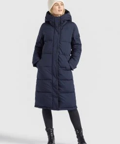 Khujo MANTEL DAKOTA - Abrigo De Invierno - Dunkelblau, Mujer